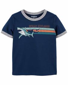 Küçük Erkek Çocuk Köpekbalığı Desenli Tshirt Mavi 194135832749 | Carter’s