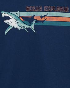 Küçük Erkek Çocuk Köpekbalığı Desenli Tshirt Mavi 194135832749 | Carter’s