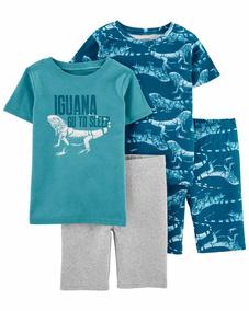 Erkek Çocuk Dinazor Desenli Pijama Seti 4'lü Paket 194135952355 | Carter’s