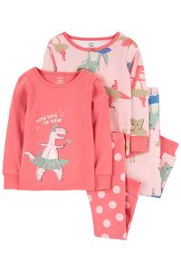 Kız Bebek Pijama Set 4'lü Paket 195861287308 | Carter’s