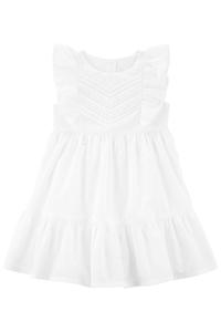Küçük Kız Çocuk Kolsuz Elbise Beyaz 195861614500 | Carter’s