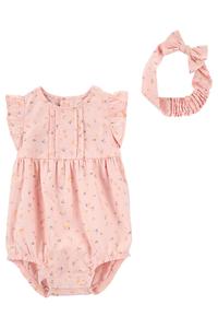Kız Bebek Elbiseli Set 2'li Paket Pembe 195861711193 | Carter’s