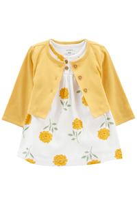Kız Bebek Elbise Set 2'li Paket Sarı 195861688341 | Carter’s